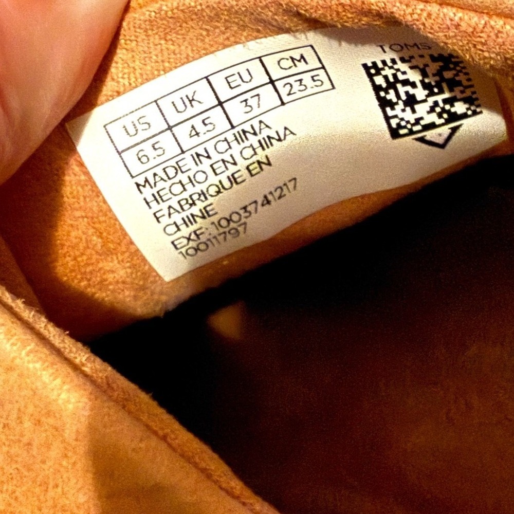 TOMS Leila Slingback Mules Womens 6.5 Tan Leather Block Heel Clogs Buckle Back - Picture 10 of 14